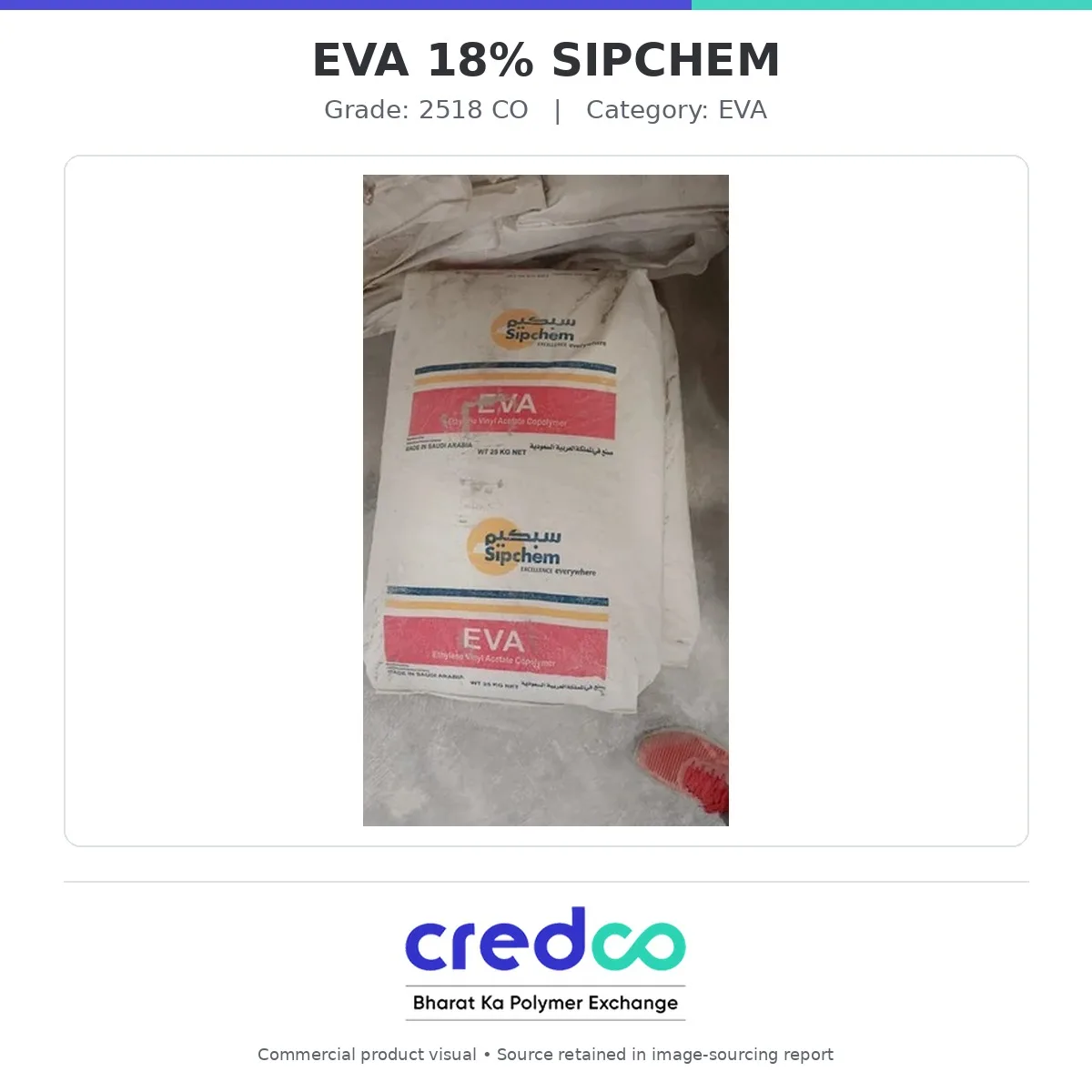 EVA 18% SIPCHEM — Sipchem EVA granules packaging