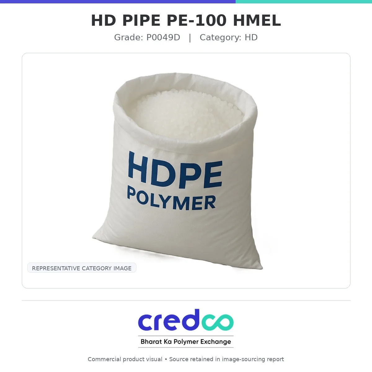 HD PIPE PE-100 HMEL — HPCL-Mittal HD granules packaging