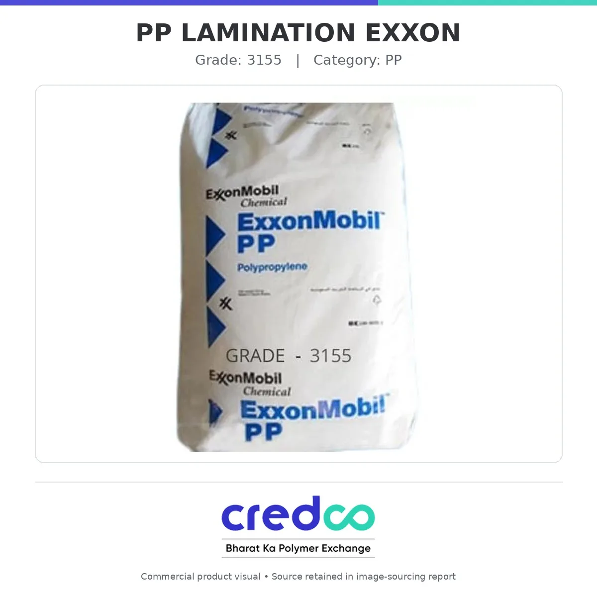 PP LAMINATION EXXON — ExxonMobil PP granules packaging